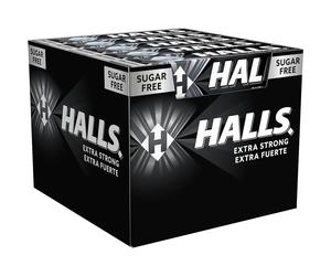 Halls Menta Fuerte - Caramelos Halls Menta Fuerte Sin Azucar - Caja 20 Paquetes de Caramelos Halls