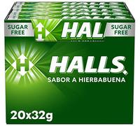 Halls Menta Suave – Caramelo sin azúcar – Caja de 20 sticks de 32 g