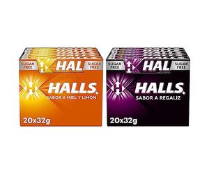 Halls Miel y Limón - Caramelo duro - Caja con 20 Sticks de 32 g & Regaliz - Caramelo duro - Caja con 20 Sticks de 32 g