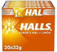 Halls Miel y Limón - Caramelo duro - Caja con 20 Sticks de 32 g