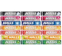 Halls Mints Mix - Mezcla de sabor refrescante - Fresa | Miel y limón | Original | Sandía Extra fuerte | Mezcla de cítricos | Menta verde - 21 paquetes de 35 g cada uno