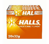 Halls Miel y Limón - Caramelo duro - Caja con 20 Sticks de 32 g