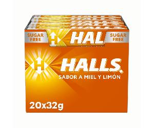 Halls Pastillas Miel y Limon 20 x 32 Grs