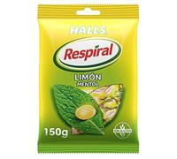 Halls Respiral Caramelos Duros Refrescantes Sabor a Limón y Mentol, 150 g | Caramelos con sabor a limón y mentol, perfectos para disfrutar de frescor en cualquier momento
