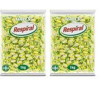 Halls Respiral - Caramelos Duros Sabor Limón y Mentol, Caramelos, Sabor Limon, 1000 Gramos (Paquete de 2)