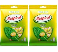 Halls Respiral Caramelos Sabor Limón y menta, Sin Gluten, Bolsa de 150 gr (Paquete de 2)