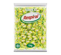 Halls Respiral - Caramelos Duros Sabor Limón y Mentol, Caramelos, Sabor Limon, 1000 Gramos