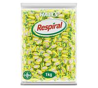 Halls Respiral Caramelos Sabor Limón y Mentol, Bolsa de 1 Kg | Caramelos con sabor a limón y mentol, perfectos para disfrutar de frescor en cualquier momento