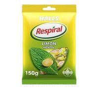 Halls Respiral Caramelos Sabor Limón y Mentol, Pack de 12 Bolsas de 150g