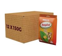 Halls Respiral Caramelos Sabor Miel y Mentol, Pack de 12 Bolsas de 150 g | Caramelos con sabor a miel y mentol, perfectos para disfrutar de frescor en cualquier momento