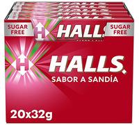 Halls Garden Buildings – Caramelo duro sabor sandía – Caja con 20 sticks de 32 g