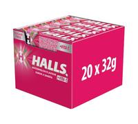 Halls Sandía, Caramelo Sin Azúcar, Caja de 20 Sticks de 32 g | Caramelos sin azúcar con sabor a sandía y efecto refrescante, perfectos para disfrutar de frescor en cualquier momento