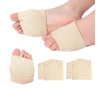 Hallux Valgus - Almohadilla de gel profesional para alivio del antepié, suave, protectora, antideslizante, elástica, para el dolor, 1 par de almohadillas metatarsianas