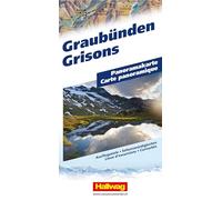 Hallwag Panoramakarte Graubünden: Faszinierende Landschaftskarte mit 3D-Darstellung