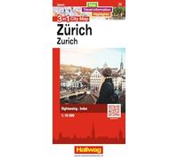 Kümmerly & Frey Mapa Zurich 3 in 1 CityMap – 3 en 1: mapa, info de viaje y destacados