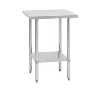 HALLY SINKS & TABLES H Mesa de preparación y trabajo de acero inoxidable, 61 x 61 cm, NSF comercial, mesa resistente con estante inferior y patas galvanizadas para restaurante, hogar y hotel