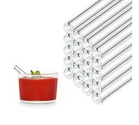 HALM pajitas de vidrio 50x 10 cm cortas rectas para hostelería reutilizables sorbete para B52 chupito sopa - Apto para lavavajillas - Sostenible