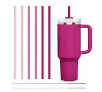 HALM Stanley Quencher - Pajitas de vidrio reutilizables de repuesto para vaso con asa, accesorio de vaso de acero inoxidable, sin BPA y aptas para lavavajillas
