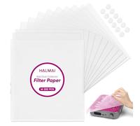 HALMAI 200 Hojas Papel de Filtro para Polvo de Uñas, Filtros Desechables para la Mayoría de Máquinas Colectoras de Polvo, Aspiradora para Uñas para Salon, Spa, Técnico - Accesorios (Blanco)