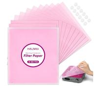 HALMAI 200 Hojas Papel de Filtro para Polvo de Uñas, Filtros Desechables para la Mayoría de Máquinas Colectoras de Polvo, Aspiradora para Uñas para Salon, Spa, Técnico - Accesorios (Rosa)