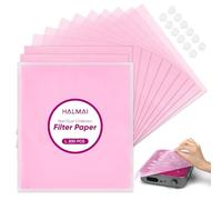 HALMAI 200 Hojas Papel de Filtro para Polvo de Uñas, Filtros Desechables para la Mayoría de Máquinas Colectoras de Polvo, Aspiradora para Uñas para Salon, Spa, Técnico - Accesorios (Rosa-L)