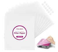 HALMAI 200 Hojas Papel de Filtro para Polvo de Uñas, Filtros Desechables para la Mayoría de Máquinas Colectoras de Polvo, Aspiradora para Uñas para Salon, Spa, Técnico - Accesorios (Blanco-L)