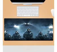HALO - Alfombrilla de mouse extendida XXL para juegos, superficie lisa con bordes cosidos, base de goma antideslizante para oficina, computadora, laptop, teclado y mouse (h1)
