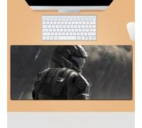 HALO - Alfombrilla de mouse extendida XXL para juegos, superficie lisa con bordes cosidos, base de goma antideslizante para oficina, computadora, laptop, teclado y mouse (h6)