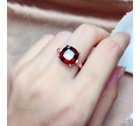 Halo Art Deco Ruby Engagy Ring Square Cubic Zirconia 925 Sterling Silver Fake Diamond Diamond Diamond