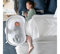 HALO BassiNest - Cama giratoria 3.0, moisés de Noche, Nido portátil para bebé, Tumbona Segura para bebé, Gris