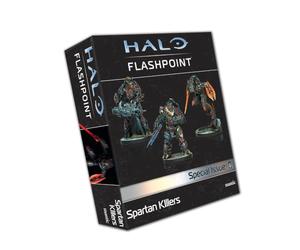 Halo: Flashpoint Banished Spartan Killers - Juego de edición especial | 3 miniaturas de personajes de resina MasterCraft (Jega 'Rdomnai, Hyperius, Tovarus) | Expansión de juego de mesa Halo