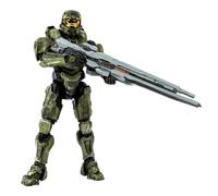 HALO Master Chief - Figura articulada de 5-6 Pulgadas con Arma y Accesorios de Mano