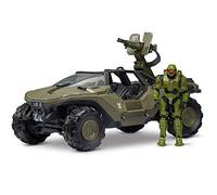 Halo - Vehículo World Deluxe Warthog y Figura Master Chief de 10 cm, Modelo HLW0016