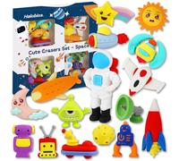 Halobios Juego de gomas de borrar para niños, astronauta espacial lápiz borradores a granel para niños, desmontar rompecabezas borrador para aulas precios borradores para niños