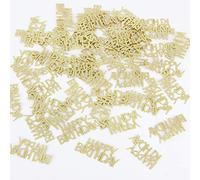 Halodete Confeti de feliz cumpleaños 100 piezas de confeti dorado con purpurina para tartas de cumpleaños, fiestas de bebé, manualidades y manualidades