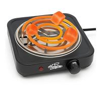 Halofire - Hornillo eléctrico 1000W para cachimba, Encendedor de alta potencia para carbón natural de shisha, Placa de fuego de cocina compatible para alimentos, camping fácil transporte. (Negro)