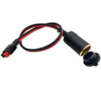 Halokny Enchufe hembra para encendedor de cigarrillos de coche, conector de 12 AWG 45 A a 12 V, cable adaptador de encendedor de cigarrillos hembra, compatible con puerto Anderson para
