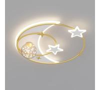 HALOPNCT Lámparas Colgantes de Techo Estrella de Luna para Dormitorio con Cuerda de Vidrio Blanco guardería Ligera de luz led malable lidera Montaje Moderno de Rubor Redonda para niñas