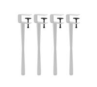 HALOPNCT Muebles de Abrazadera de Metal Ajustable F Piernas con Soporte de Pierna de Mesa No es Necesario para Agujeros de Acero Inoxidable Pats de Mesa Industrial Pies Blancos 71 cm/27.9in