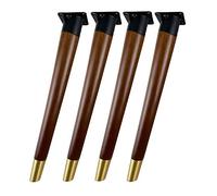 HALOPNCT Piernas de Mesa de Madera 42/60/73 cm, Patas de Muebles Modernos para mesas de Comedor de Cocina/Barras/sillas, pies de Muebles cónicos oblicuos en Naturaleza/Nuez/Negro, Conjunto de 4