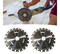 Haloppe Hoja de sierra con 40 dientes, hoja de sierra circular de 4 pulgadas para cortar madera, hoja de corte de doble cara para carpintería, plata, 2 unidades