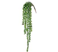 Haloppe Planta artificial para interiores y exteriores, bajo mantenimiento, lágrimas, suculentas, realistas, colgantes, perlas sintéticas, Senecio Rowleyanus, decoración para el hogar, jardín, 1