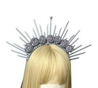 Halos - Diademas de aleación de resina, diadema de resina para el pelo, para mujeres y niñas, diadema vintage para trenzas