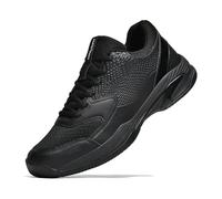 HaloTeam Zapatillas de tenis para hombre, antideslizantes, ligeras, transpirables, deportivas, para bádminton, squash, voleibol, talla 5, Reino Unido - 11 Reino Unido, 5803 Negro, 43 EU