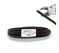 HALOTEC 25 Metros Cable Unipolar Flexible aislamiento en PVC Marrón 1x0,50 mm² | Cable Eléctrico Unipolar Marrón 0,50 mm² | Cable de Cobre Flexible | Cordón unipolar |H05V-K