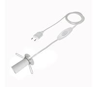HALOTEC Cable para Lámpara de Sal | 1.2m Blanco con Portalámparas e Interruptor | Repuesto Seguro y Duradero 250V 2A | Compatible con Lámparas de Sal en Hogar, Oficina, Spa, Ambiente Relajante