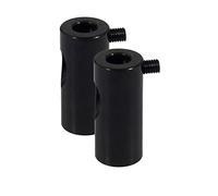HALOTEC | Pack 2 Gancho Descentralizador Techo Negro | Desplaza Luz Lámparas | Soporte Decorativo|Descentrador Lámparas de pared o techo