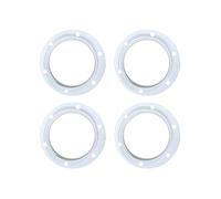 HALOTEC | Pack de 4 arandelas blancas para portalámparas E27 | Aros de sujeción en termoplástico para pantallas de lámpara | Compatibles con casquillos rosca E27 estándar