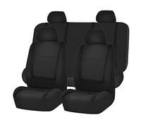 HALOUJQK 5 Plazas Coche Funda de Asiento para Nissan Navara NP300 Double Cab 2016+, Cómodo Transpirable Juegos de Cubreasientos Delanteros Traseros Fundas Asientos Tela, AutoAccesorios,A-Black
