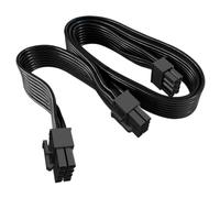 HALOULENI Cable adaptador de corriente GPU de 8 pines macho a doble PCIe de 8 pines (6+2) macho solo para fuente de alimentación modular Corsir de 27.6 pulgadas + 7.9 pulgadas (70 cm + 20 cm)